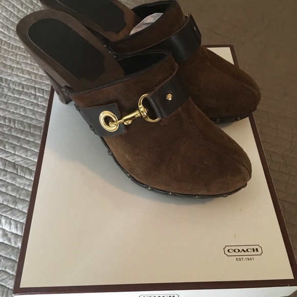 Brown Coach Clogs - Picture 1 of 2